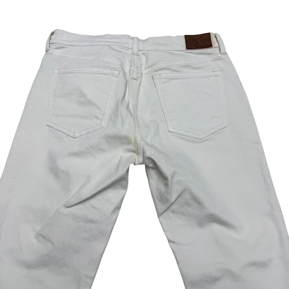 Johnny Was The Cropped Boyfriend Jean Women's Off White Pants Fray Hem, Size 27 - Picture 5 of 13